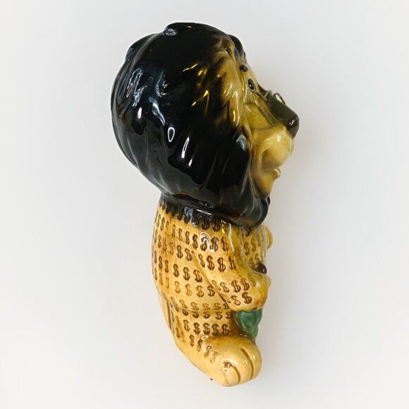 Vtg Lefton Bank Hubert Lion w/ Glasses Anthropomorphic H13384 Japan 7.25" - Picture 2 of 6